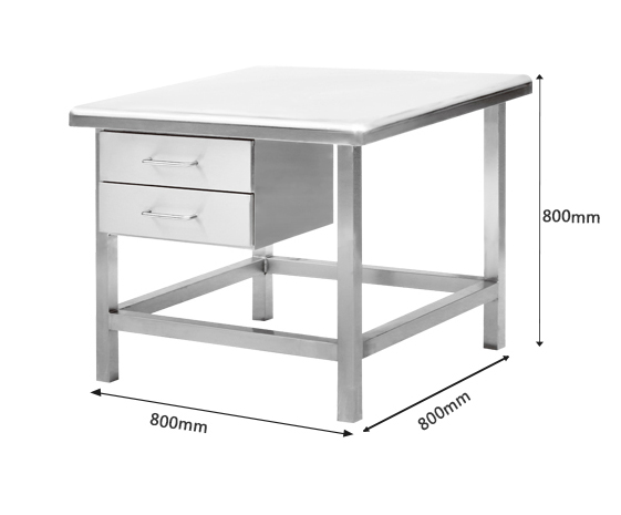 不銹鋼方型帶抽屜工作臺(tái)