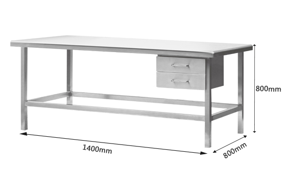 不銹鋼帶抽屜工作臺